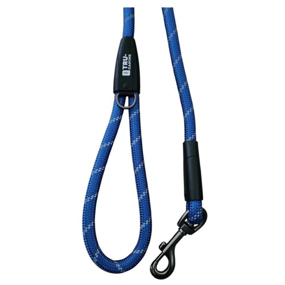 🦮🐩🐕‍🦺 “TRU-CANINE” 6 FT BLUE CLIMBING ROPE LEASH WITH REFLECTIVE STITCHING❗️